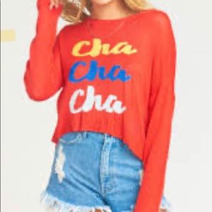 COPY - NWT Show Me Your Mumu cropped varsity swea…